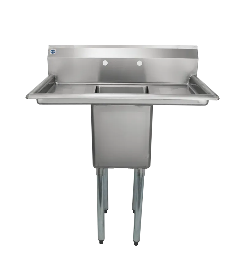 Universal LJ1216-1RL - 36" One Compartment Sink W/ Two Drainboards